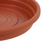 Prato Plástico Roma Redondo Marrom 26cm