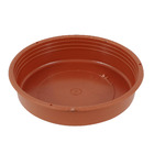 Prato Plástico Roma Redondo Marrom 9cm