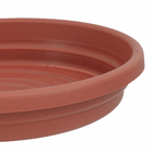 Prato Plástico Roma Redondo Marrom Mini