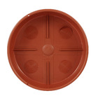 Prato Plástico Roma Redondo Marrom Mini