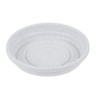 Prato Plástico Roma Redondo Cinza Mini