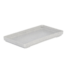 Prato Plástico Roma Retangular Cinza Pequeno