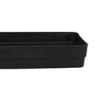 Prato Plástico Roma Retangular Preto Grande