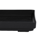 Prato Plástico Roma Retangular Preto Pequeno