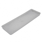 Prato Plástico Vicenza Retangular Cinza Médio