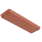 Prato Plástico Vicenza Retangular Marrom Médio