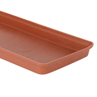 Prato Plástico Vicenza Retangular Marrom Médio