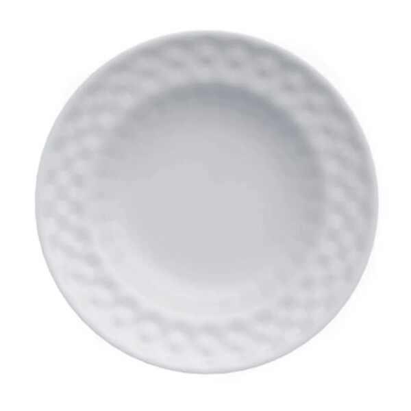 Prato Plissan Fundo De Porcelana Para Refeição