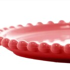 Prato Porcelana Coração Vermelho Beads Bon Gourmet 17 Cm