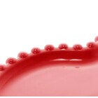 Prato Porcelana Coração Vermelho Beads Bon Gourmet 17 Cm