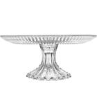 Prato Porta Bolo Com Pé Cristal Renaissance 25cm Boleira Lyor