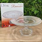 Prato Porta Bolo Com Pé Cristal Renaissance 25cm Boleira Lyor