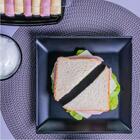 Prato Quadrado 20,6cm Plástico Servir Petiscos Sanduiche Fru