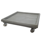 Prato Quadrado Com Roda  40cm Cimento - Alpe & Aritana