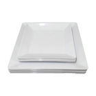Prato Quadrado Melamina Plástico Resistente Kit 12 Peças