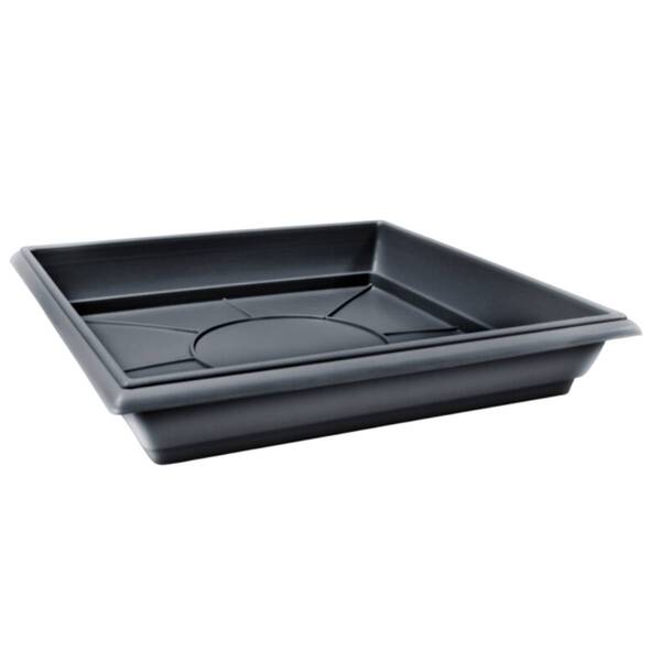 Prato Quadrado Para Floreira Romano 01 Preto Nutriplan