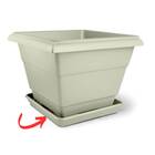 Prato Quadrado Para Floreira Romano 02 Cor Mármore Nutriplan