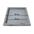 Prato Quadrado Polietileno p/ Vasos De Plantas 31cm Azul