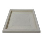 Prato Quadrado Polietileno p/ Vasos De Plantas 31cm Bege