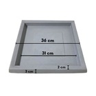 Prato Quadrado Polietileno p/ Vasos De Plantas 31cm Bege