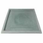 Prato Quadrado Polietileno Para Vasos De Plantas 38cm Cinza