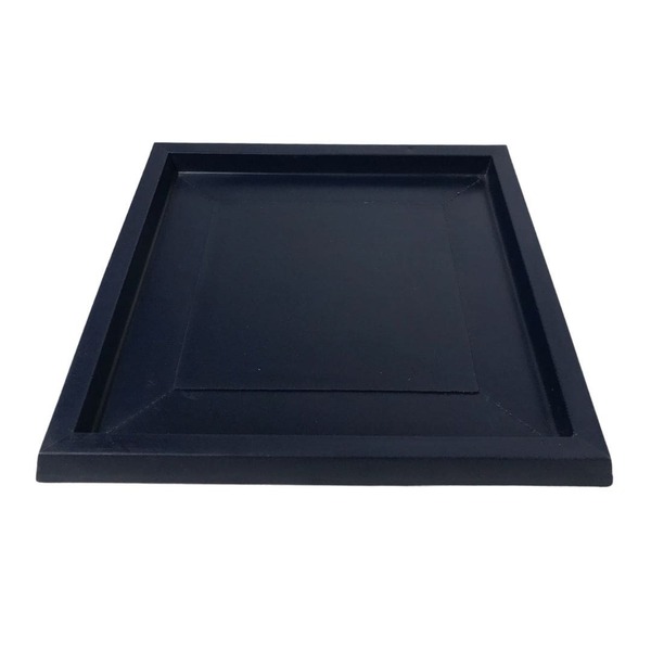 Prato Quadrado Polietileno para Vasos De Plantas 43cm Azul