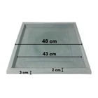 Prato Quadrado Polietileno para Vasos De Plantas 43cm Cinza