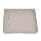 Prato Quadrado Slim 23 cm Cimento Japi