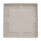 Prato Quadrado Slim 23 cm Cimento Japi