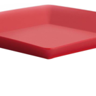 Prato Quadrado Vermelho De Plástico 22 Cm Ou Martiplast