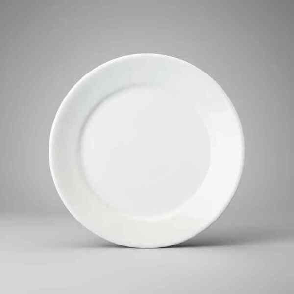 Prato Raso 24 Cm Linha Convencional Branco Porcelana Schmidt