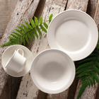 Prato Raso Cerâmica 24,3cm Perla Branco