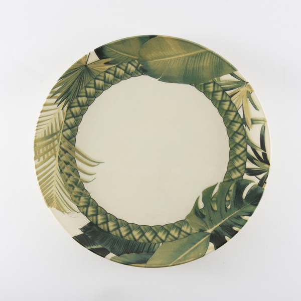 Prato raso cerâmica coup foliage 27cm Porto Brasil