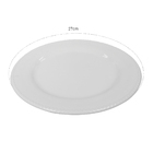 Prato Raso Cerâmica Perla Branco 27cm - Wp Connect