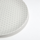 Prato raso cerâmica triângulos 26cm Corona