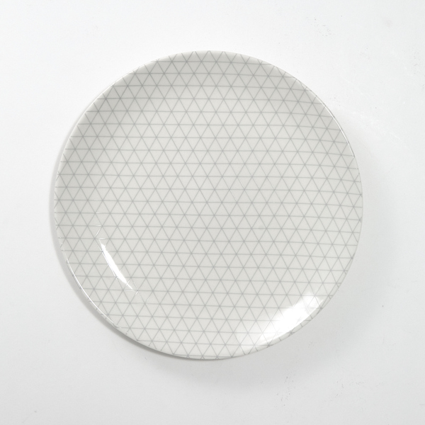 Prato raso cerâmica triângulos 26cm Corona