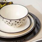 Prato Raso Composition Black Rim 25 Cm - Home Style