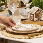 Prato Raso Copa E Cia Aquarelle Natal Em Cerâmica - Gnomos