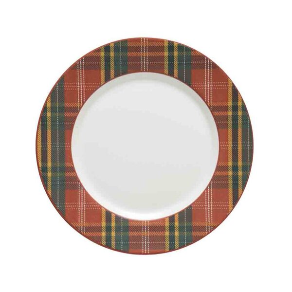 Prato Raso Copa E Cia Aquarelle Natal Em Cerâmica - Xadrez