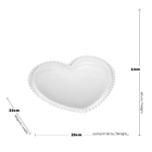 Prato Raso Cristal De Chumbo Coração Transparente Pearl 25x22