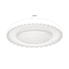 Prato Raso Cristal De Chumbo Daisy Transparente 28cm - Wolff