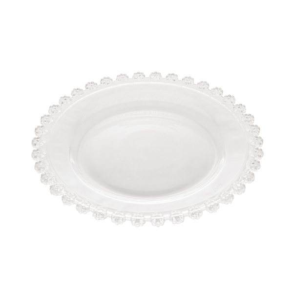Prato Raso Cristal De Chumbo Daisy Transparente 28cm - Wolff