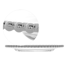 Prato Raso Cristal De Chumbo Redondo Pearl Cromado 28cm - Wol