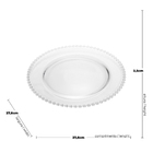 Prato Raso Cristal De Chumbo Redondo Pearl Transparente 28cm