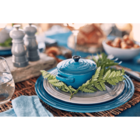 Prato Raso De Cerâmica 22 Cm Deep Teal Le Creuset