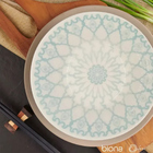 Prato Raso De Cerâmica 24cm Estampa Donna Mandala 12 Unidades