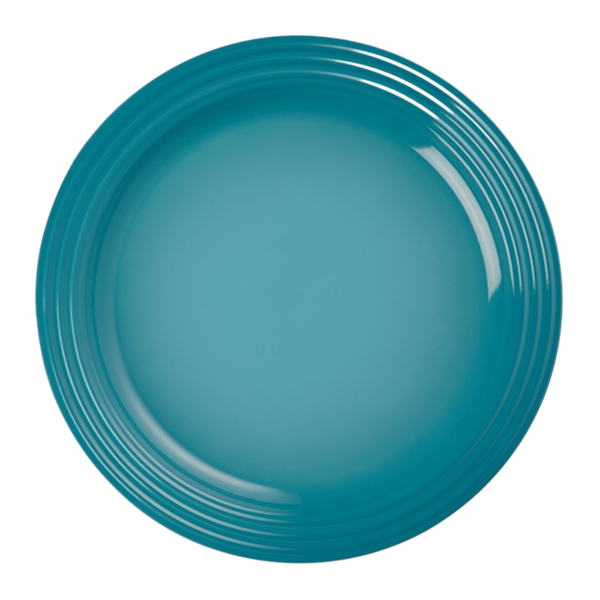 Prato Raso De Cerâmica 27 Cm Azul Caribe Le Creuset