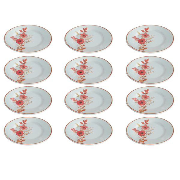 Prato Raso De Cerâmica Estampa Donna Chá Das 5 26cm 12 Unidad