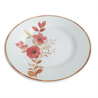 Prato Raso De Cerâmica Estampa Donna Chá Das 5 26cm 6 Unidade