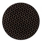 Prato Raso De Mesa Cerâmica Colmeia Preto 27cm - Lyor